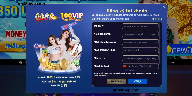 Hướng Dẫn Đăng Ký Tài Khoản QH88